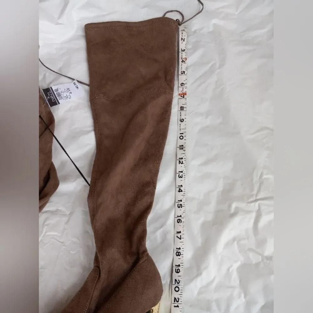 NWT Wild Diva Over The Knee High Heel Boots Golden Heel Size 6.5